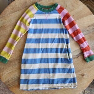 Mini Boden Girls Striped Raglan Dress size 9-10y
